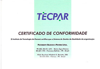 Selo de Qualidade Certificado de Concesso - Palmas/PR